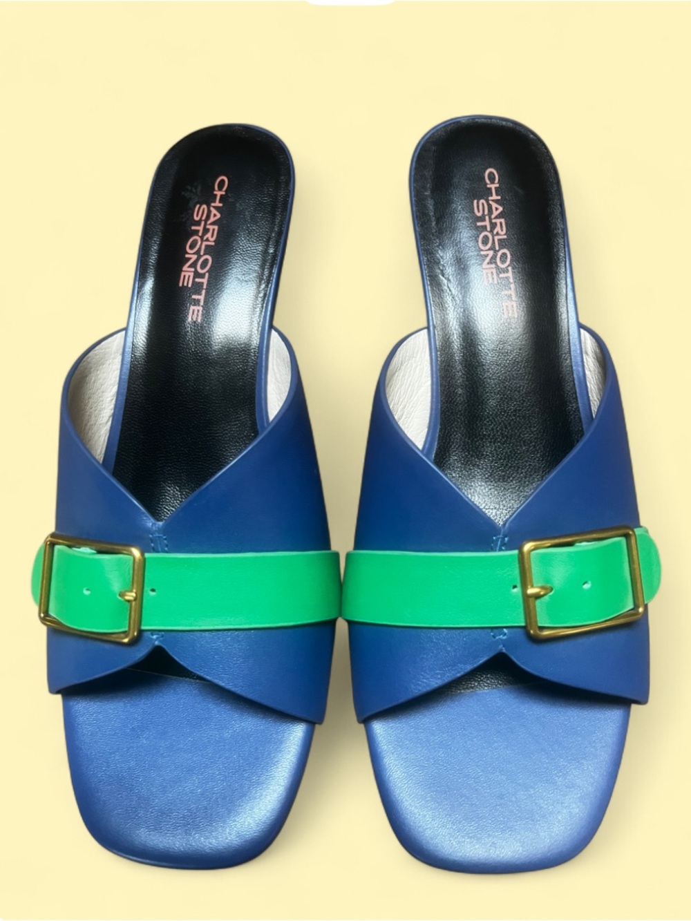 Charlotte Stone Teresa Wedge
Sandals in Indigo Palm Size 7